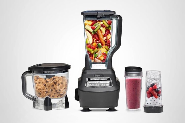 Ninja Kitchen System | All-in-One Food Processor & Blender for Smoothies | Includes Pitcher, (2) 16 oz. To-Go Cups & 8-Cup Bowl | Makes Salsa, Dough, Shakes, & Frozen Drinks | 1500W | Black | BL770 Share